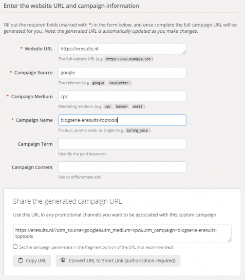 campaign utm builder google eresults toptools blogserie